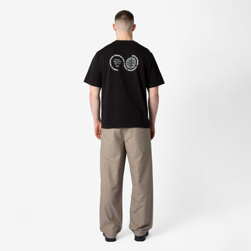 Purple Mountain Observatory Globe S/S Tee Black / White Logo