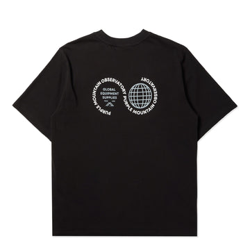 Purple Mountain Observatory Globe S/S Tee Black / White Logo