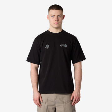 Purple Mountain Observatory Globe S/S Tee Black / White Logo