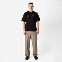 Purple Mountain Observatory Globe S/S Tee Black / White Logo