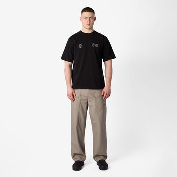 Purple Mountain Observatory Globe S/S Tee Black / White Logo