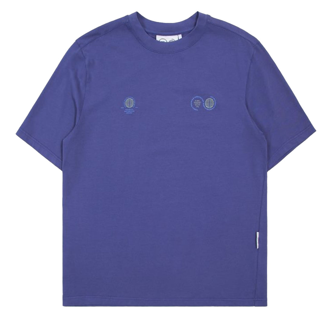 Purple Mountain Observatory Globe S/S Tee Indigo - Parasol Store