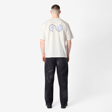 Purple Mountain Observatory Globe Tee White / Blue Logo