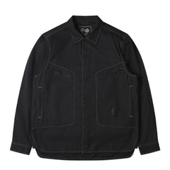 Purple Mountain Observatory L/S Trail Shirt Overshirt Black - Parasol Store