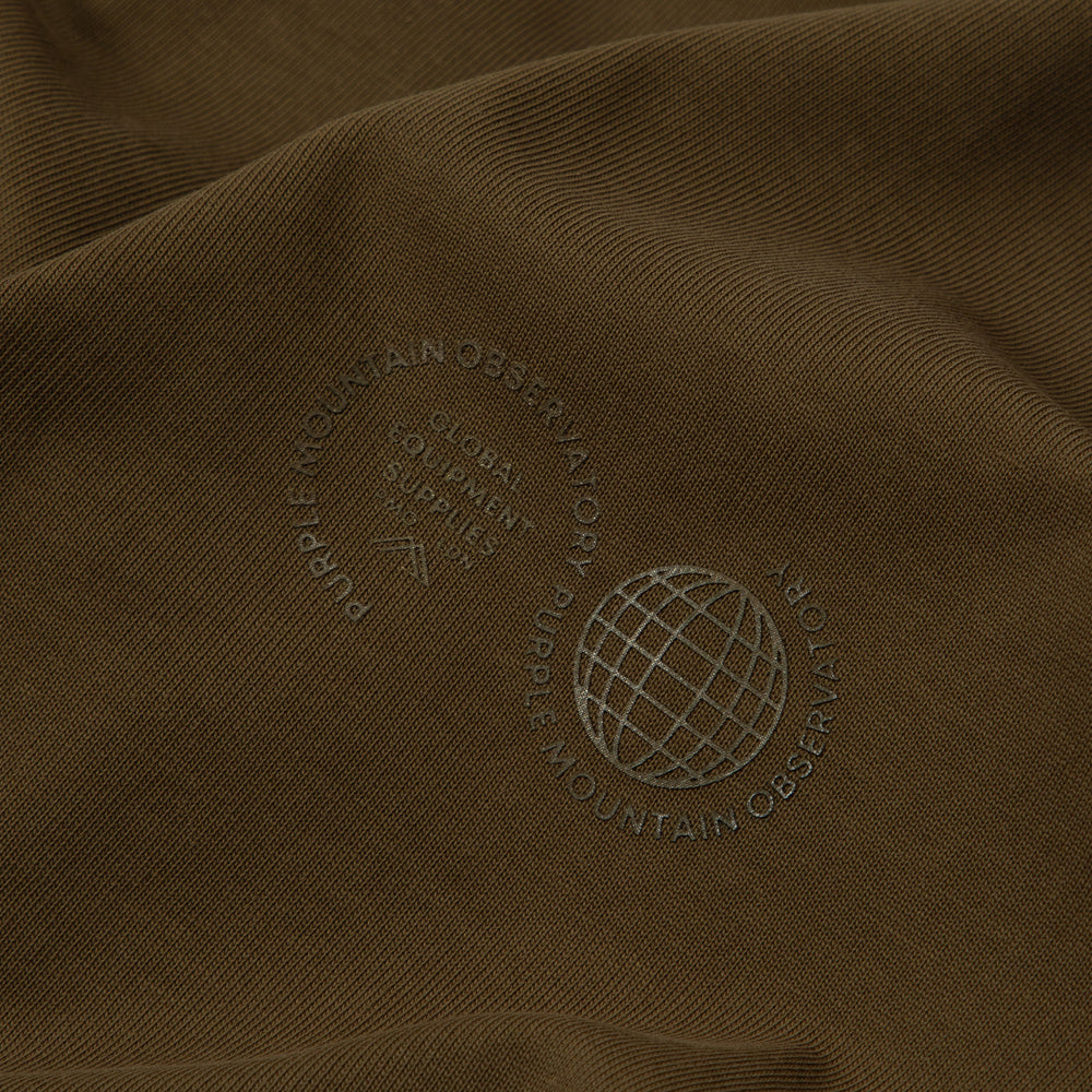 Purple Mountain Observatory Tonal Logo S/S Tee Khaki - Parasol Store
