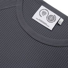 Purple Mountain Observatory Waffle SS Crew Charcoal - Parasol Store