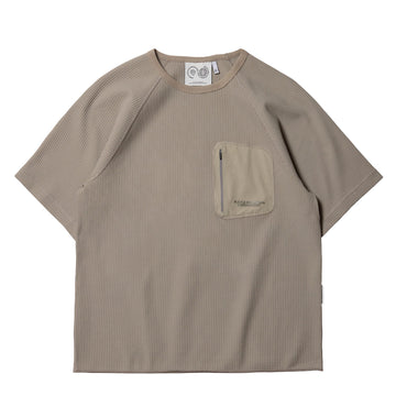 Purple Mountain Observatory Waffle SS Crew T-Shirt Concrete