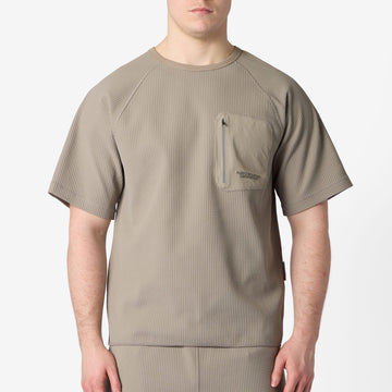 Purple Mountain Observatory Waffle SS Crew T-Shirt Concrete