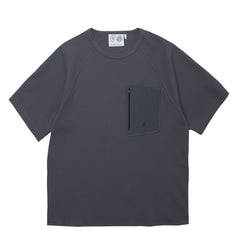 Purple Mountain Observatory Waffle SS Crew T-Shirt Charcoal