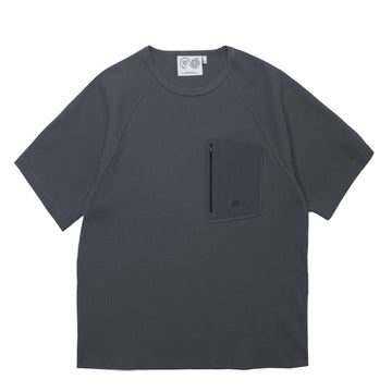 Purple Mountain Observatory Waffle SS Crew T-Shirt Charcoal