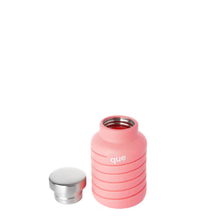 Que Bottle Collapsible Water Bottle 568ml Coral Pink