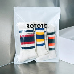 ROTOTO 3 Pack Everyday Athletic Socks Pack A Multi - Parasol Store