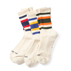 ROTOTO 3 Pack Everyday Athletic Socks Pack A Multi - Parasol Store