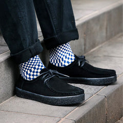ROTOTO Checkerboard Pattern Socks Black - Parasol Store