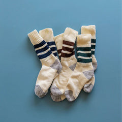 ROTOTO Coarse Ribbed Oldschool Crew Socks Navy - Parasol Store