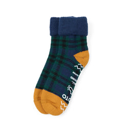 ROTOTO Comfy Room Socks Check Navy / Green - Parasol Store