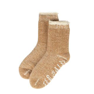 ROTOTO Double Face Room Socks Shaggy Pile Tan