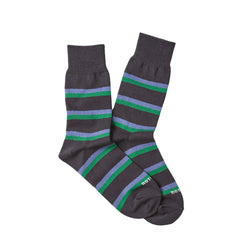 ROTOTO Rugby Stripe Socks Charcoal - Parasol Store