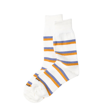 ROTOTO Rugby Stripe Socks White - Parasol Store