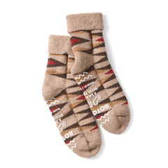 ROTOTO Womens Merino Lambs Wool Room Socks Native Light Brown - Parasol Store