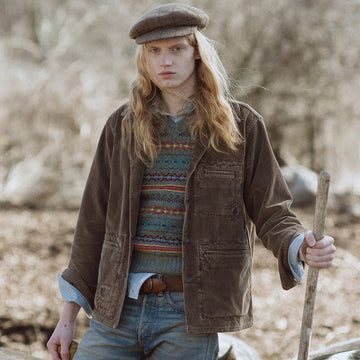 RRL By Ralph Lauren Corduroy Overshirt Repaired Brown