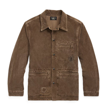 RRL By Ralph Lauren Corduroy Overshirt Repaired Brown