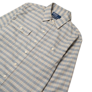 Polo Ralph Lauren Classic Fit Plaid Workshirt Indigo Cream - Parasol Store