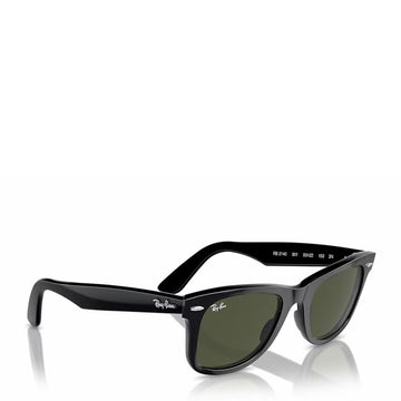 Ray-Ban RB2140 901 54 Original Wayfarer Classic Sunglasses Polished Black / Green