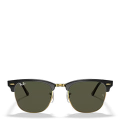 Ray-Ban RB3016 W0365 51 Clubmaster Classic Sunglasses Polished Black / Gold - Parasol Store