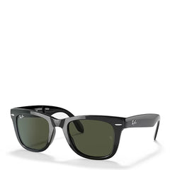 Ray-Ban RB4105 601 501 Wayfarer Folding Classic Sunglasses Polished Black - Parasol Store