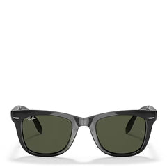 Ray-Ban RB4105 601 501 Wayfarer Folding Classic Sunglasses Polished Black - Parasol Store