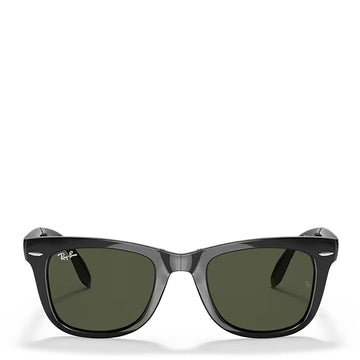 Ray-Ban RB4105 601 501 Wayfarer Folding Classic Sunglasses Polished Black - Parasol Store