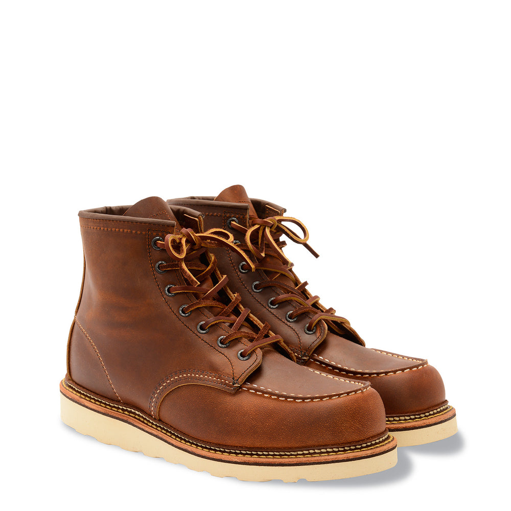 Red Wing Classic 6 Inch Moc Toe Boots Copper Rough and Tough Red Wing
