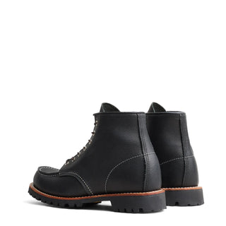 Red Wing Roughneck Moc Toe Work Boots Black Oil Slick