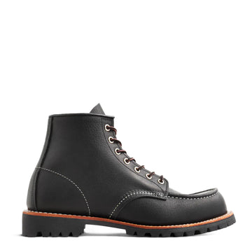 Red Wing Roughneck Moc Toe Work Boots Black Oil Slick