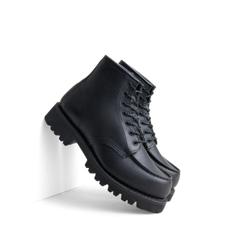 Red Wing Womens 6-Inch Porter Moc Toe Boots Black Boundary - Parasol Store