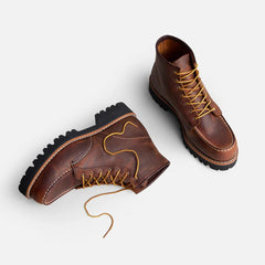 Red Wing Womens 6-Inch Porter Moc Toe Boots Copper Rough & Tough - Parasol Store