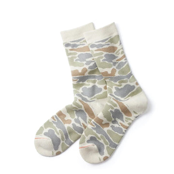 RoToTo Pile Camo Crew Socks Pastel