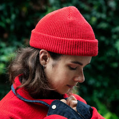 RoToTo Waffle Watch Cap Faded Navy