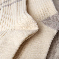 Rototo Recycle Cotton / Wool Daily 3 Pack Socks Off White / Gray - Parasol Store