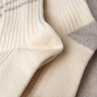 Rototo Recycle Cotton / Wool Daily 3 Pack Socks Off White / Gray - Parasol Store