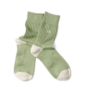 Rototo Womens Oval Logo Sock Sage Green - Parasol Store