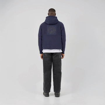 ST95 Alcantara Patch Back Hoodie Navy - Parasol Store