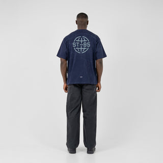 ST95 Lugano Map SS T-Shirt Navy - Parasol Store