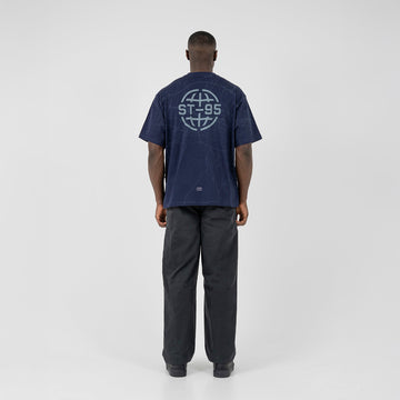 ST95 Lugano Map SS T-Shirt Navy - Parasol Store