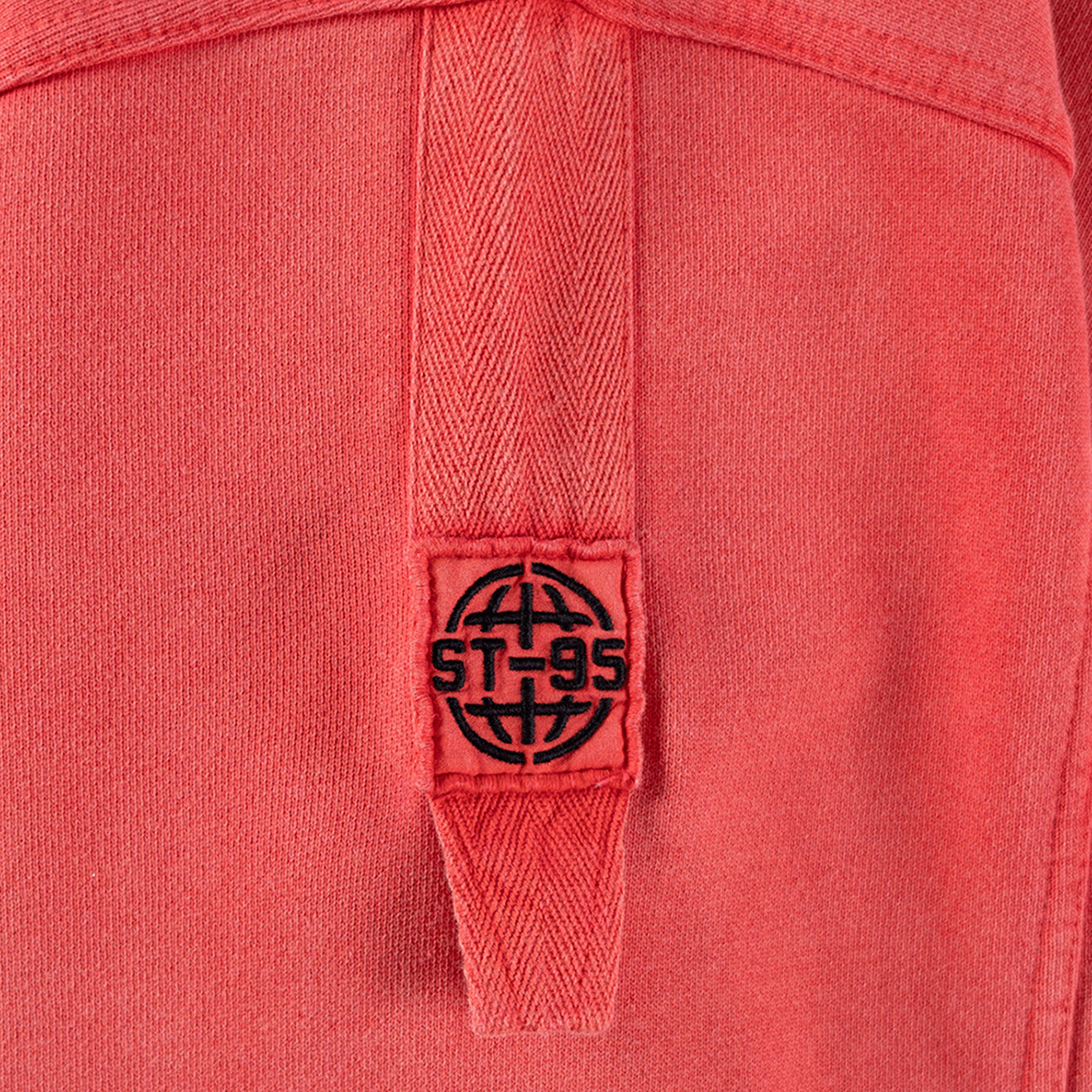ST95 Luna Nucleo Oversized Crew Sweatshirt Washed Red - Parasol Store