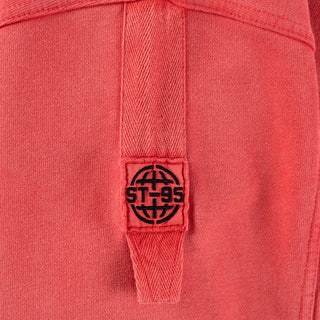ST95 Luna Nucleo Oversized Crew Sweatshirt Washed Red - Parasol Store