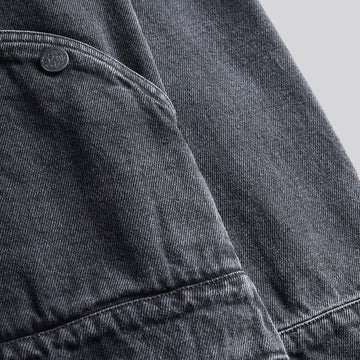 ST95 Ticino Denim Jacket Washed Black - Parasol Store
