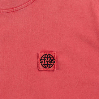 ST95 Urano Patch Oversized SS T-shirt Washed Red - Parasol Store