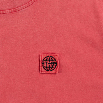 ST95 Urano Patch Oversized SS T-shirt Washed Red - Parasol Store
